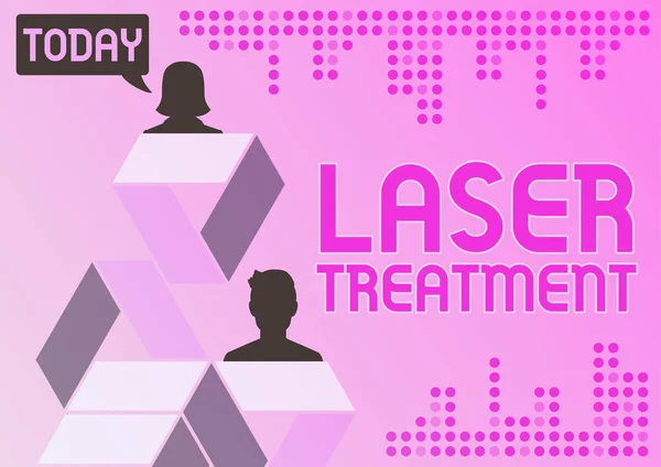 Znaki Pisma Ręcznego Laser Treatment Conceptual Zdjęcie Jednej Różnych Technik — Zdjęcie stockowe