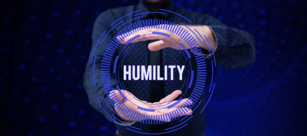 Texto Que Mostra Inspiração Humildade Conceito Que Significa Humildade Uma — Fotografia de Stock