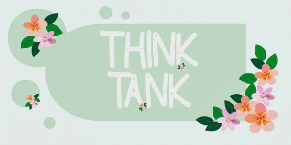 Segno Testo Che Mostra Think Tank Parola Pensiero Soluzioni Innovative — Foto Stock