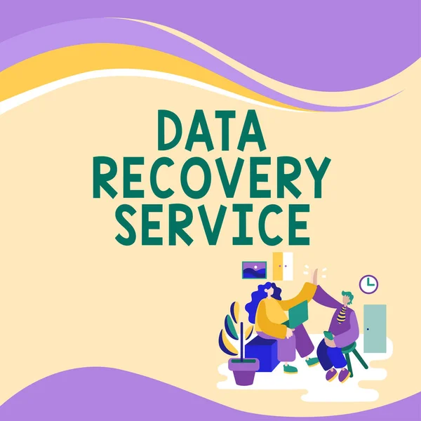 Inspiração Mostrando Sinal Data Recovery Service Abordagem Negócios Processo Recuperação — Fotografia de Stock