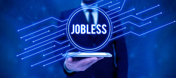 Jobless Internet Konzept Arbeitslose Auf Der Suche Nach Einem Arbeitsplatz — Stockfoto