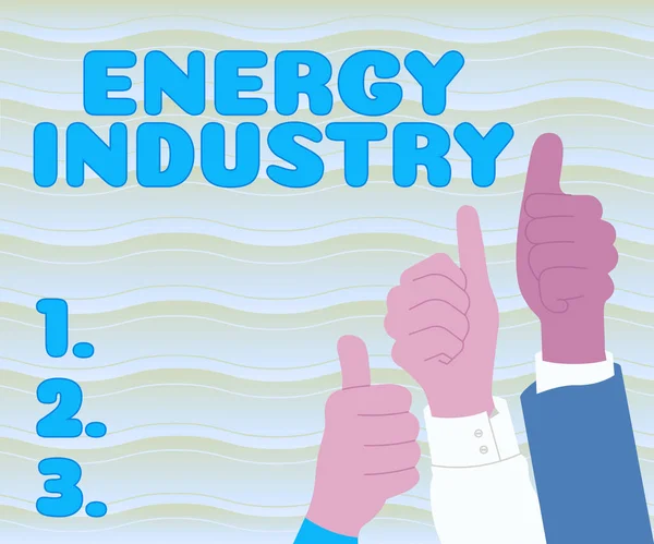Konceptvisning Energiindustri Affärsidébranscher Som Sysslar Med Produktion Och Försäljning Energi — Stockfoto