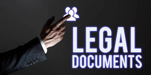 Handschrifttekst Juridische Documenten Zakelijke Benadering Een Document Betreffende Een Juridische — Stockfoto