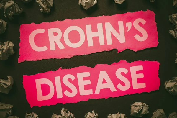 Exibição Conceitual Crohn Disease Foto Conceitual Doença Inflamatória Crônica Dos — Fotografia de Stock