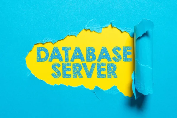 Text Zeigt Inspiration Database Server Business Ansatz Verwendet Eine Datenbankanwendung — Stockfoto