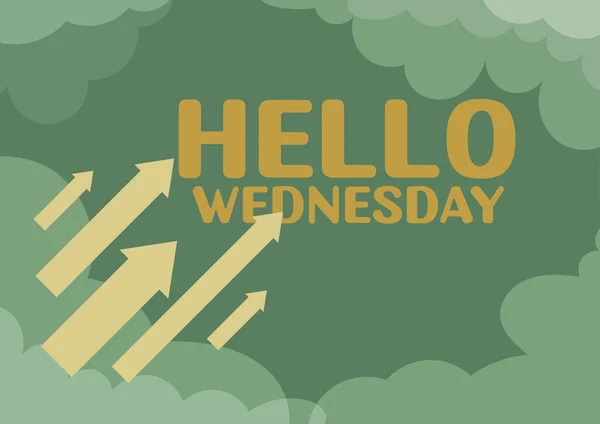 Hello Wednesday Business Showcase Hump Day Working Week Calendar — 스톡 사진