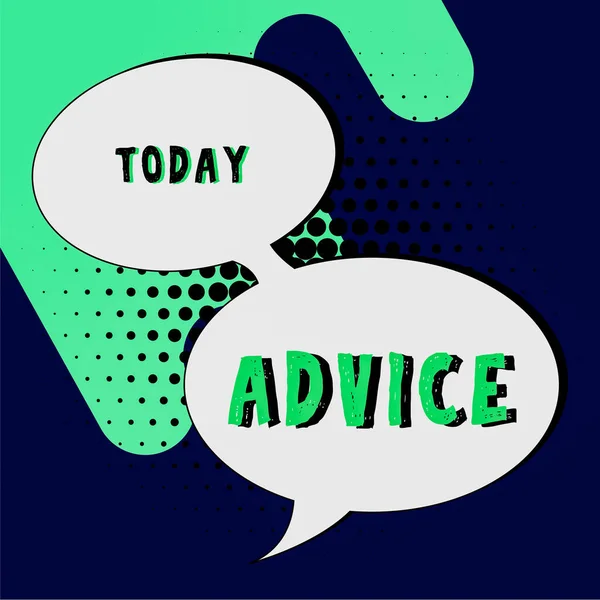 Tekst Bijschrift Met Advies Woord Voor Advies Aanbevelingen Met Betrekking — Stockfoto