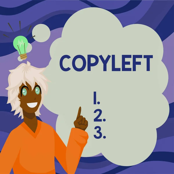 Légende Conceptuelle Copyleft Photo Conceptuelle Droit Utiliser Modifier Copier Partager — Photo