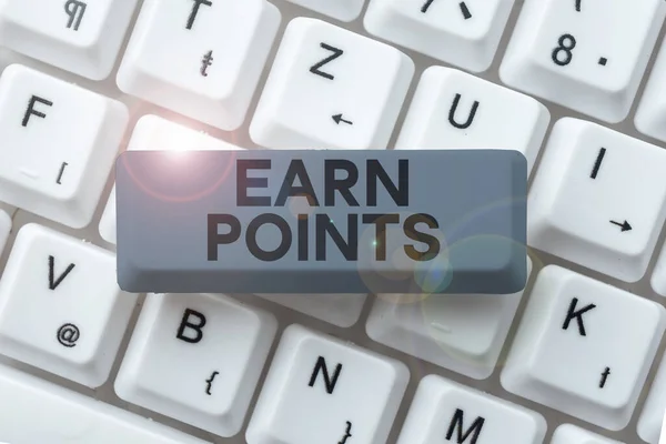 Inspiration Showing Sign Earn Points Conceptual Photo Get Praise Approval — Stock Photo, Image
