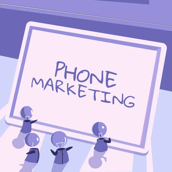 Legenda Texto Apresentando Telefone Marketing Internet Arte Conceitual Promover Produtos — Fotografia de Stock