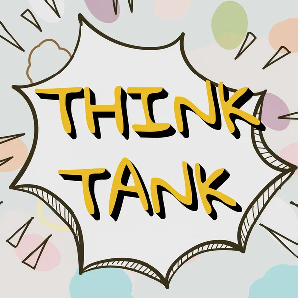 영감을 표현하는 텍스트 Think Tank Conceptions Means Thinking Innovative Valuable — 스톡 사진