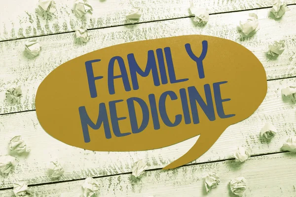 Text Caption Presenting Family Medicine Business Idea Designed Provide Basic — Stock Photo, Image