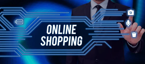 Handschrift Online Shopping Concept Betekent Dat Consumenten Rechtstreeks Goederen Kopen — Stockfoto