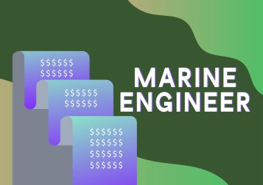 El yazısı işareti Deniz Mühendisi, iş yaklaşımı, geminin bakımı ve işletimi, motorlar.