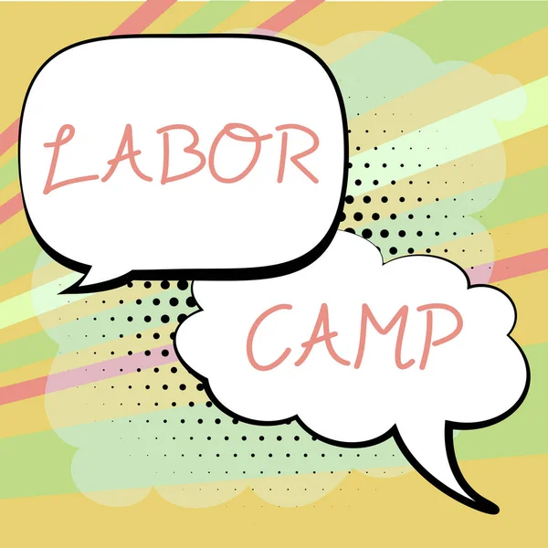 Konceptvisning Labor Camp Företagsöversikt Straffkoloni Där Tvångsarbete Utförs — Stockfoto