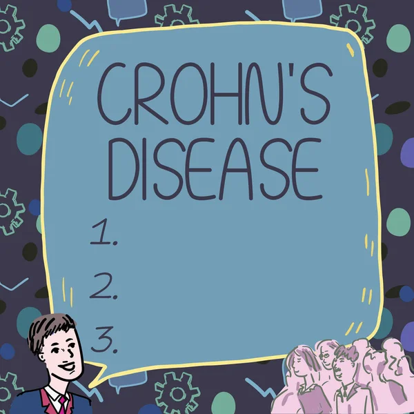 Tampilan Konseptual Crohn Disease Konsep Yang Berarti Penyakit Kronis Inflamasi — Stok Foto