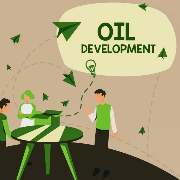 Texto Que Muestra Inspiración Oil Development Business Showcase Acto Proceso — Foto de Stock