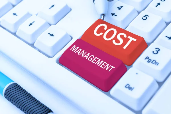 Inspiration Showing Sign Cost Management Word Written Process Planning Controlling — Stock Photo, Image