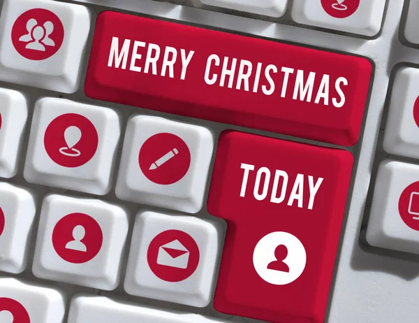 Texto Conceptual Feliz Navidad Enfoque Empresarial Tradición Anual Para Celebrar —  Fotos de Stock