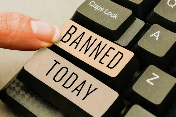 Konzeptdarstellung Verboten Internetkonzept Offiziell Daran Hindern Etwas Rechtlich Verbotenes Tun — Stockfoto