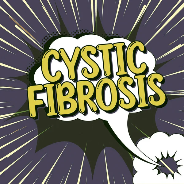 Handschrift Tekst Cystic Fibrosis Internet Concept Een Erfelijke Aandoening Die — Stockfoto