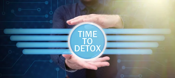 Conceptuele Bijschrift Tijd Tot Detox Business Concept Moment Voor Dieet — Stockfoto