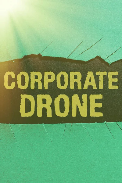 stock image Text sign showing Corporate Drone, Business overview unmanned aerial vehicles used to monitor business vicinity