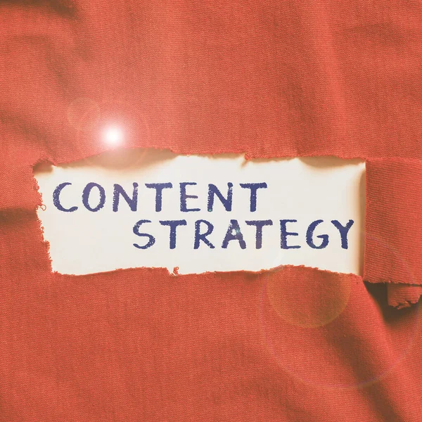 Legenda Texto Apresentando Estratégia Conteúdo Visão Geral Negócio Marketing Information — Fotografia de Stock
