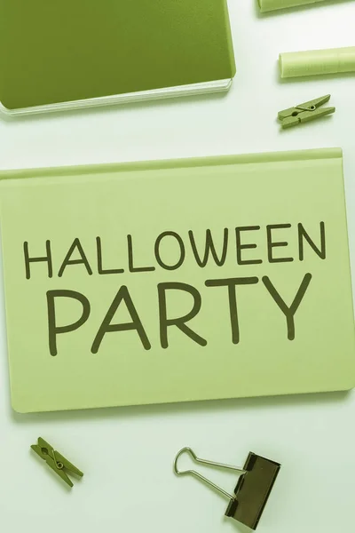 할로윈 인터넷 데이터베이스 Handwriting Text Halloween Party Business Approach Eve — 스톡 사진