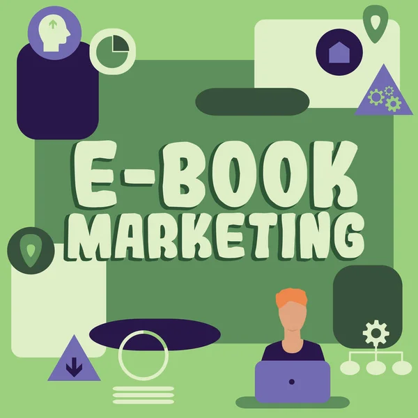 Sign Displaying Book Marketing Concept Meaning Digital File Can Used — Stock Photo, Image