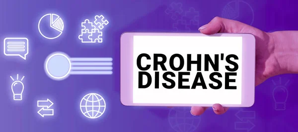 Texto Mostrando Inspiração Crohn Disease Internet Concept Chronic Inflammatory Disease — Fotografia de Stock