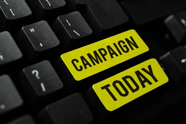 Schreiben Anzeigetext Kampagne Internet Konzept Organisierte Vorgehensweise Zur Förderung Und — Stockfoto