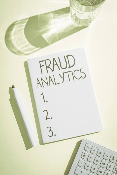 Affichage Conceptuel Analyse Fraude Mot Écrit Sur Identification Fraude Réelle — Photo