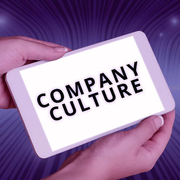 Szöveg Felirat Bemutatása Company Culture Business Kirakat Átfogó Értékek Attitűdök — Stock Fotó