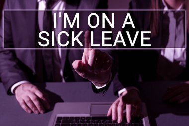 İm Hasta İzinde, İnternet Konsepti sağlık sorunlarını halletmek için işten izin almış.