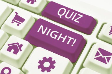 Bireyler arasında metin Quiz Night, Business show akşam test bilgisi yarışması yazılıyor
