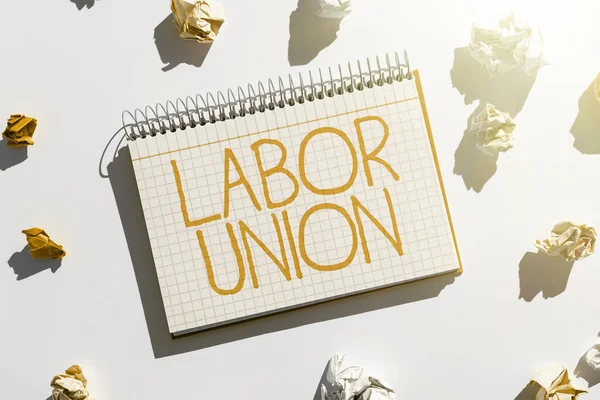 Text caption presenting Labor Union, Business showcase rules relating to rights and responsibilities of workers