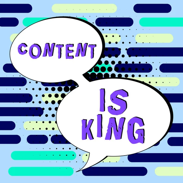 Aanmelden Content Weergeven King Zakelijke Aanpak Content Het Hart Van — Stockfoto