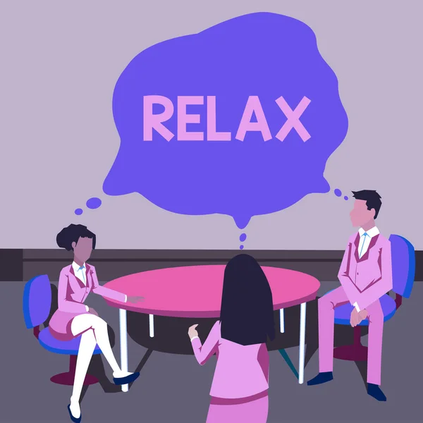 Psaní Zobrazeného Textu Relax Business Overview Make Become Less Tensive — Stock fotografie