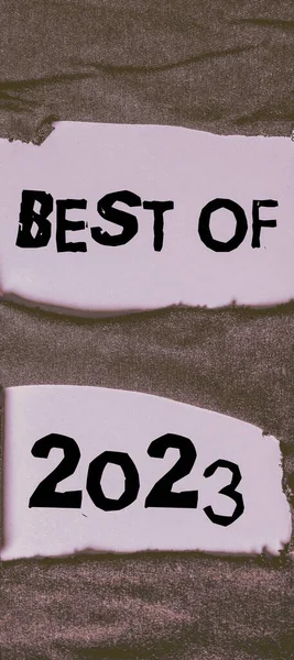 Sign Displaying Best 2023 Üzleti Bemutató Nagy Csodálatos Dolgok Események — Stock Fotó