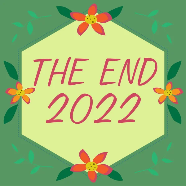 Текстовий Підпис Представляє Кінець 2022 Року Концепція Бізнесу Щасливі Останні — стокове фото