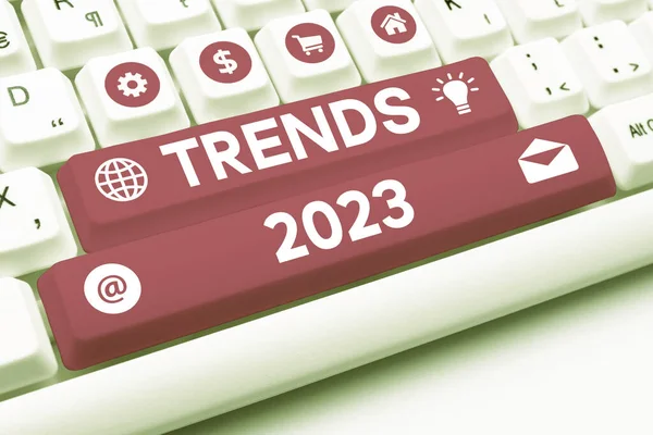 2010 Concepeptual Display Trends 2023 Internet Concept Upcoming Year Prevent — 스톡 사진