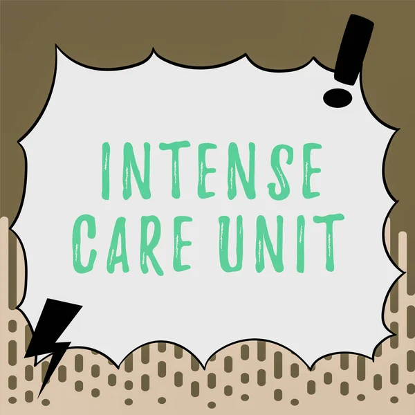 Conceptual Caption Intense Care Unit Concept Meaning Unit Hospital Providing — Stock Photo, Image