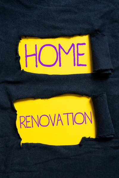 Zápis Zobrazování Textu Home Renovace Word Pro Proces Renovace Nebo — Stock fotografie