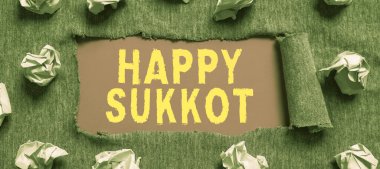 Metin yazma Mutlu Sukkot, Kavramsal fotoğraf İrlanda yeşil tılsımları ve yoncaları kutluyor