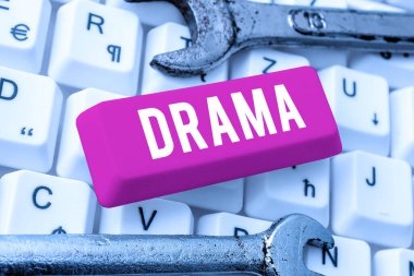 El yazısı işareti Drama, Kavram anlamı bir durum, durum veya kuvvetlerin ilginç veya yoğun çatışma içeren olaylar dizisi