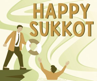 Mutlu Sukkot ve İnternet Konsepti sunan metin başlığı İrlanda kutlamaları yeşil şans tılsımları ve yoncalar