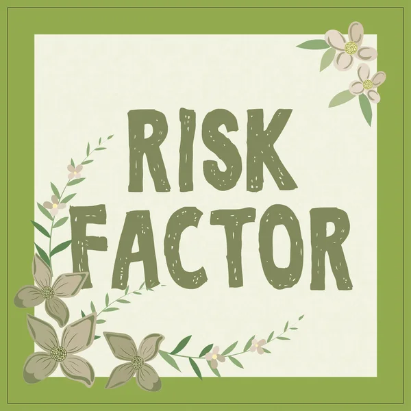 Conceptuele Bijschrift Risk Factor Concept Betekent Iets Dat Kans Een — Stockfoto