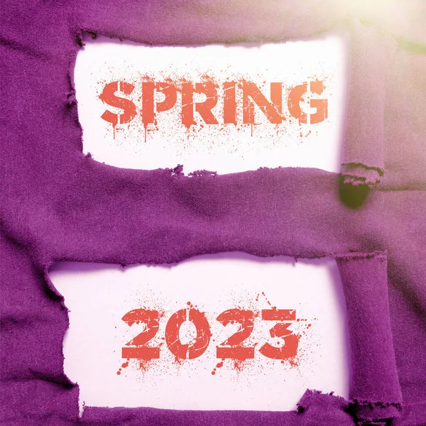 Text Som Visar Inspiration Våren 2023 Ord För Tid Året — Stockfoto