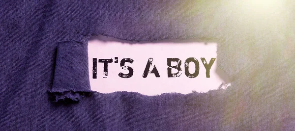 Logga Visar Det Boy Business Showcase Förvänta Dig Hane Baby — Stockfoto